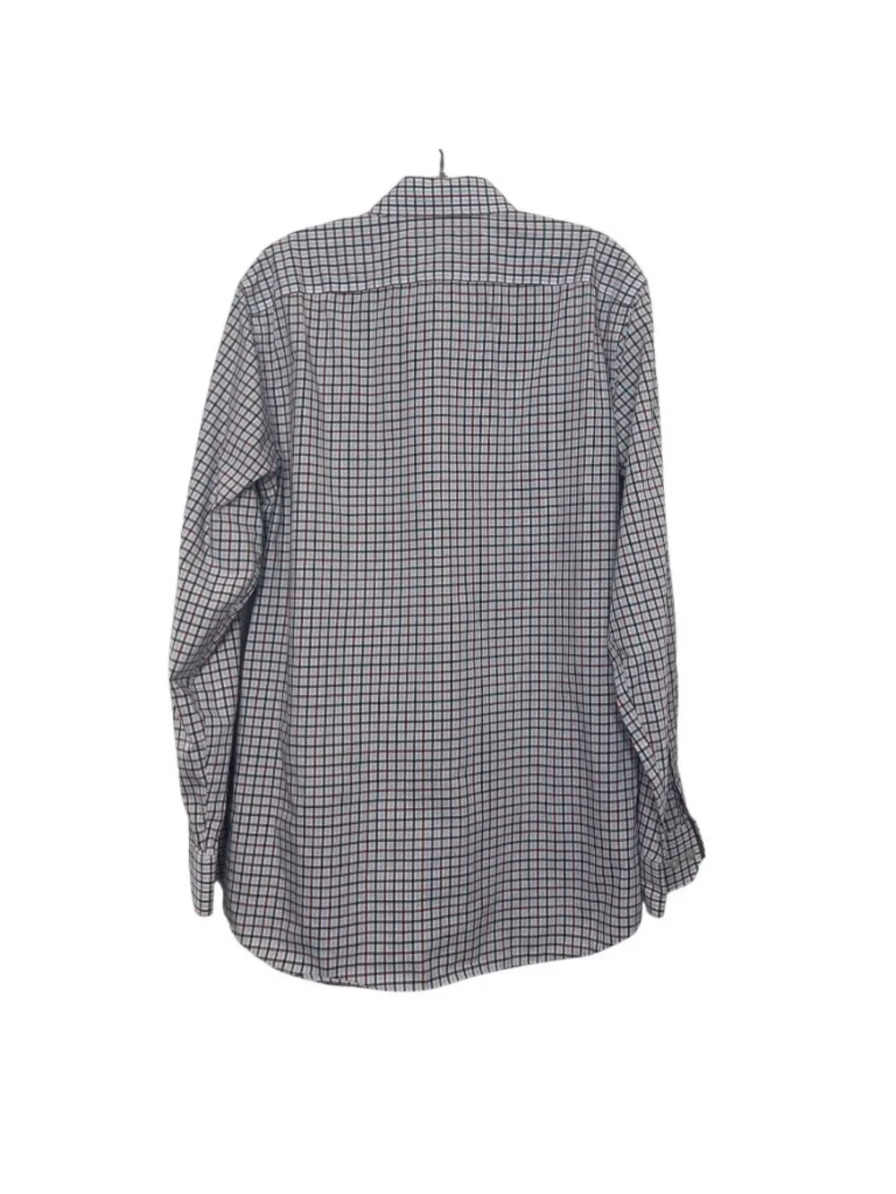Banana Republic Button Front Shirt Grant Fit Checkered Large Red Blue
